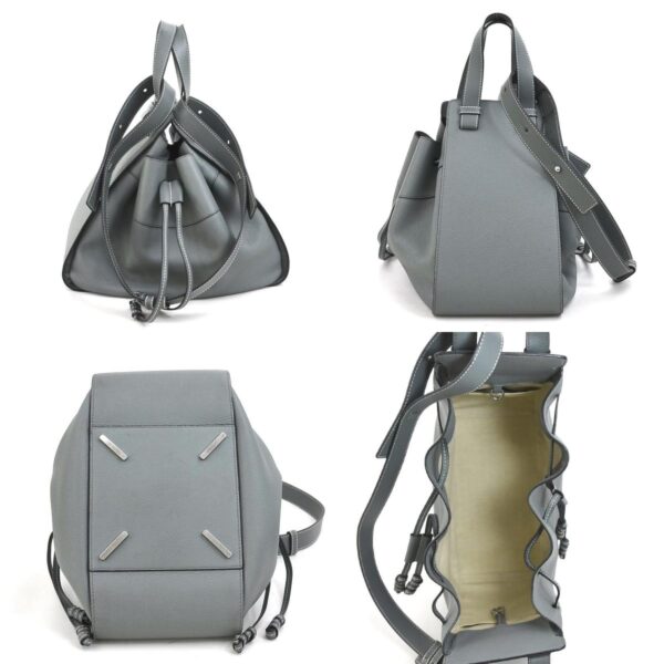 a0333 1 c Loewe Hammock Small Leather Shoulder Bag Gray