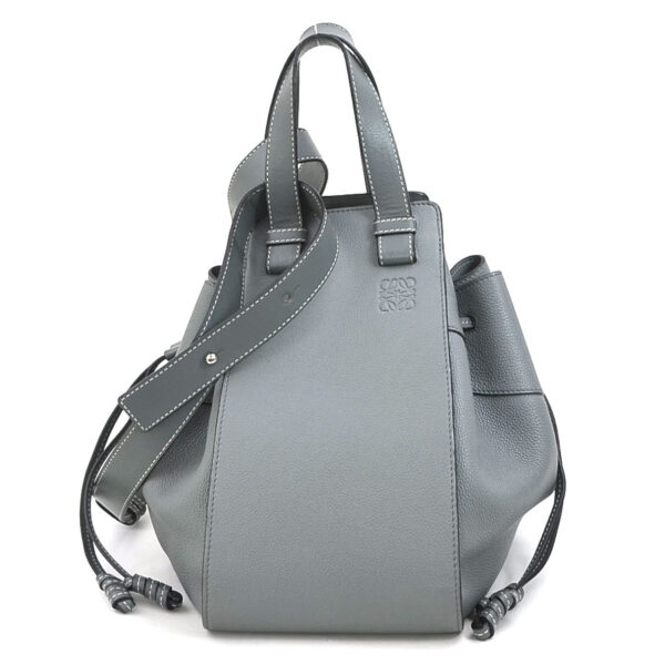 a0333 Loewe Hammock Small Leather Shoulder Bag Gray