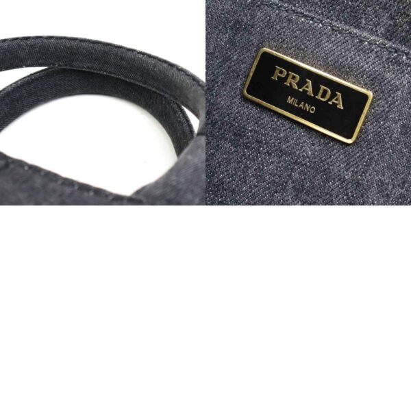 a0445 10 c Prada Shoulder Bag Denim Black