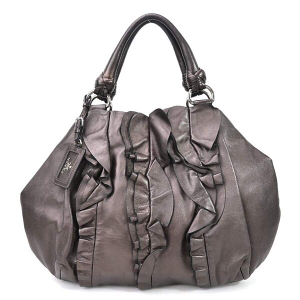 a10004a Prada Handbag Nappa Leather Brown