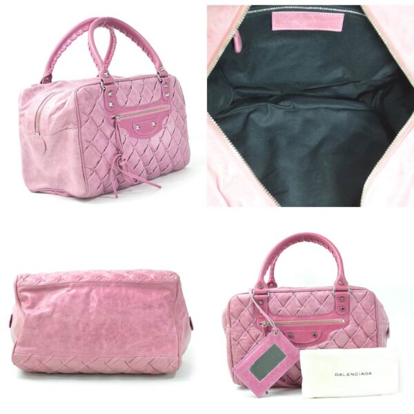 a10007a 1 Balenciaga The Matelasse Mini Bag Leather Pink