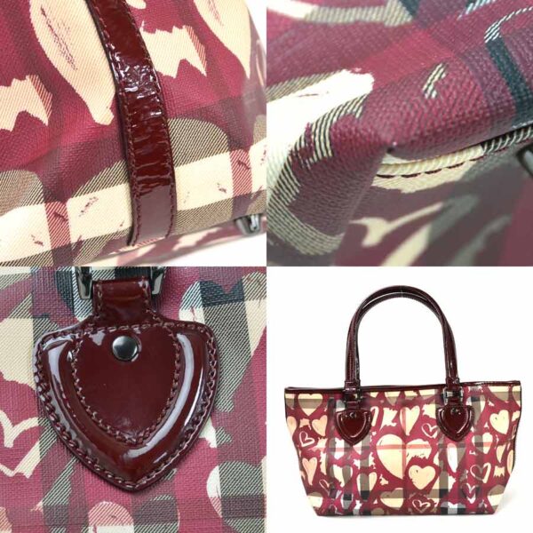 a10030a 2 Burberry Heart Enamel Shoulder Bag Bordeaux Beige