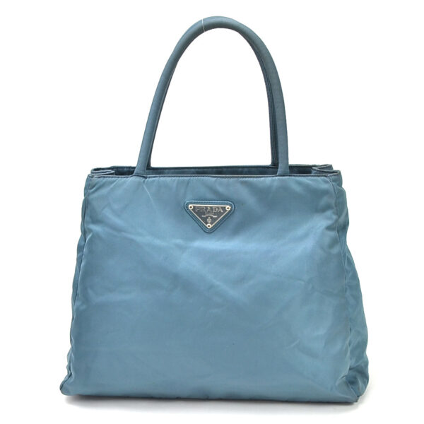 a10035a Prada Handbag Nylon Turquoise Blue