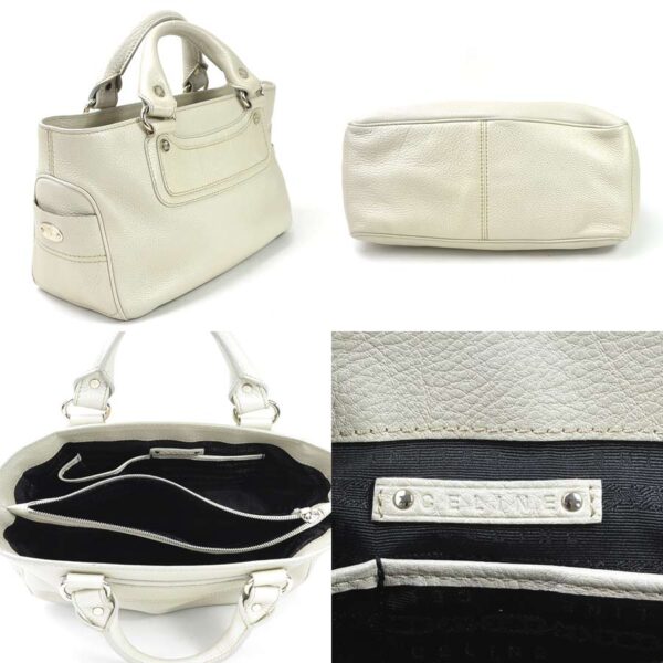 a10036a 1 Celine Boogie Bag Leather Off White