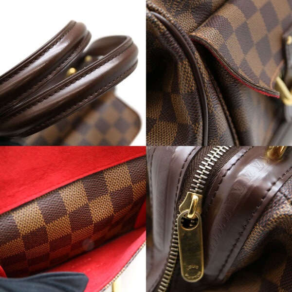 a2008292 8 Louis Vuitton Knights Pritz Handbag Damier Canvas Ebene Brown