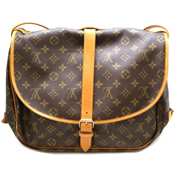 a2008425 2 Louis Vuitton Saumur 35 Shoulder Bag Monogram Canvas Brown