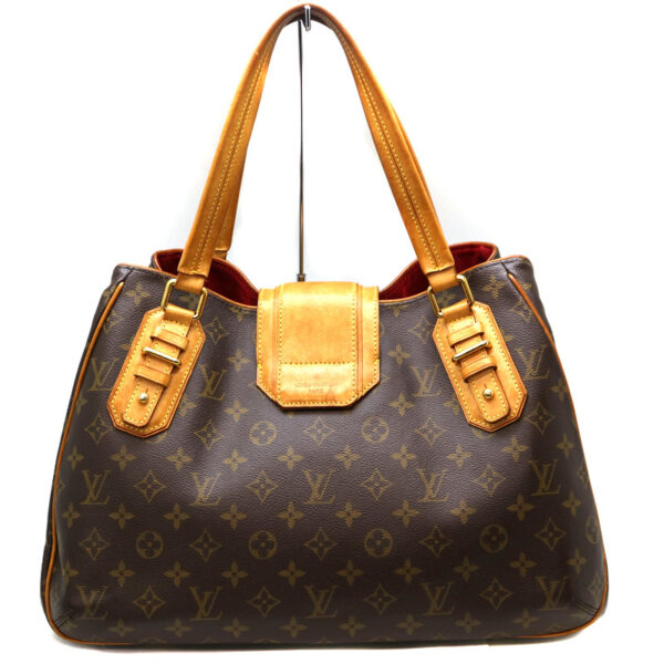 a2008597 2 Louis Vuitton Greet Handbag Monogram Canvas Brown