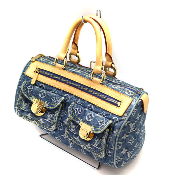 a21 1111 1 Louis Vuitton Neo Speedy Handbag Monogram Denim Blue