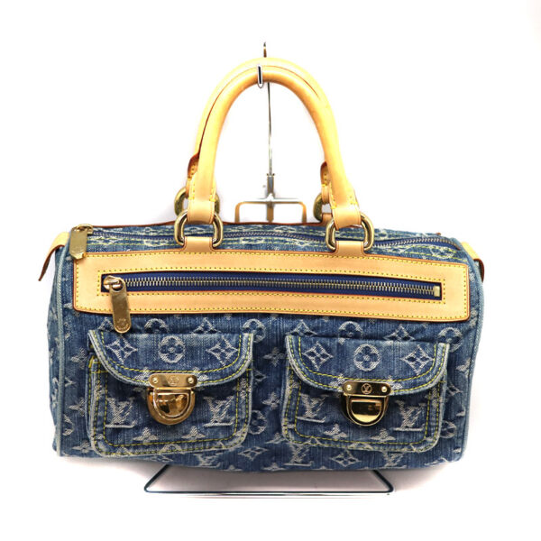 a21 1111 2 Louis Vuitton Neo Speedy Handbag Monogram Denim Blue