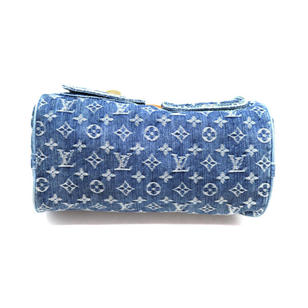 a21 1111 6 Louis Vuitton Neo Speedy Handbag Monogram Denim Blue