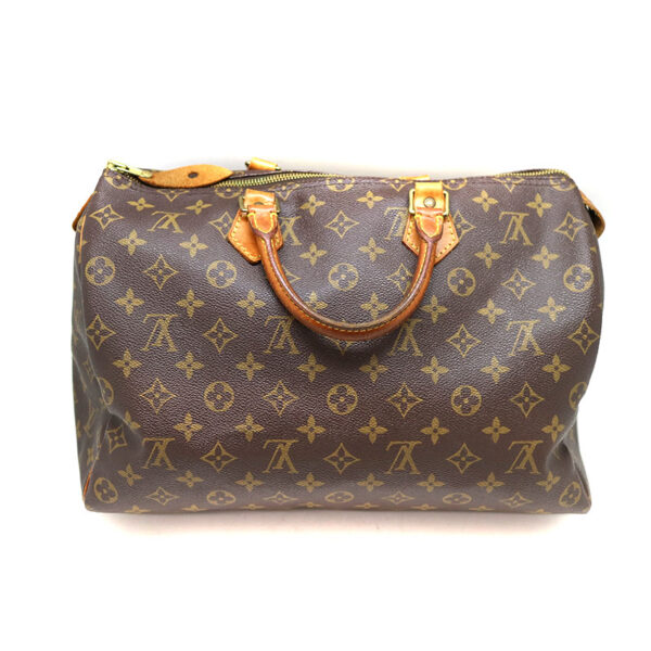 a21 1118 3 Louis Vuitton Speedy 35 Handbag Monogram Canvas Brown