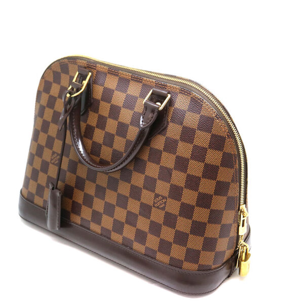 a21 1167 1 Louis Vuitton Alma PM Handbag Damier Canvas Ebene Brown