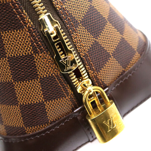 a21 1167 8 Louis Vuitton Alma PM Handbag Damier Canvas Ebene Brown