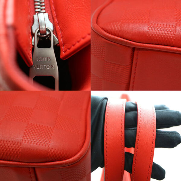 a21 1242 7 Louis Vuitton Tadao PM 2WAY Bag Damier Infini Fusion Red