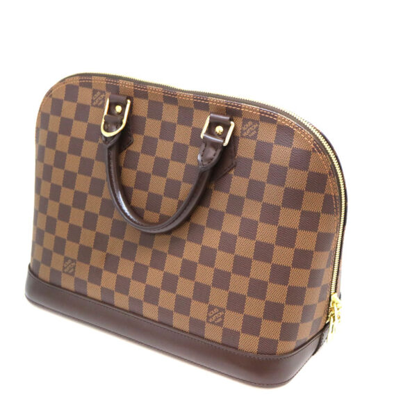 a21 1274 1 Louis Vuitton Alma Handbag Damier Canvas Ebene Brown