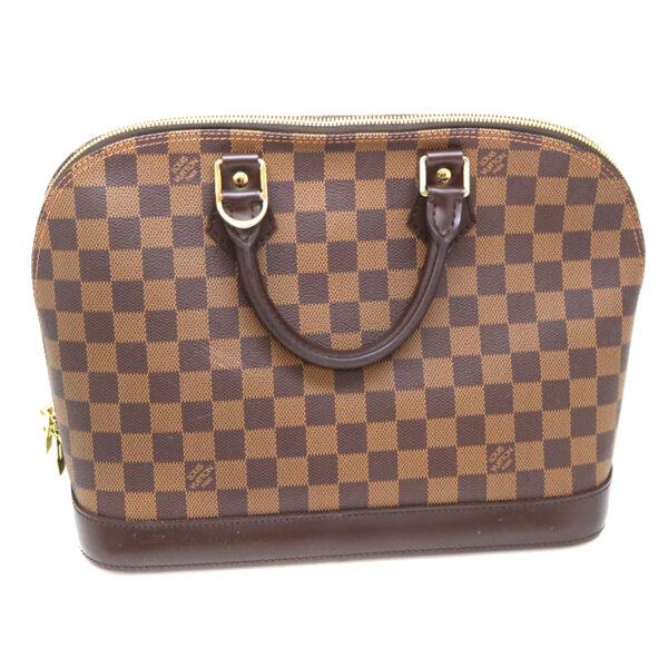 a21 1274 3 Louis Vuitton Alma Handbag Damier Canvas Ebene Brown