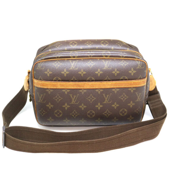 a21 1450 2 Louis Vuitton Reporter PM Shoulder Bag Monogram Canvas Brown