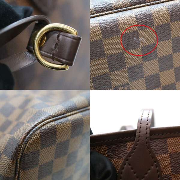 a21 1757 7 Louis Vuitton Neverfull MM Tote Bag Damier Canvas Ebene Brown