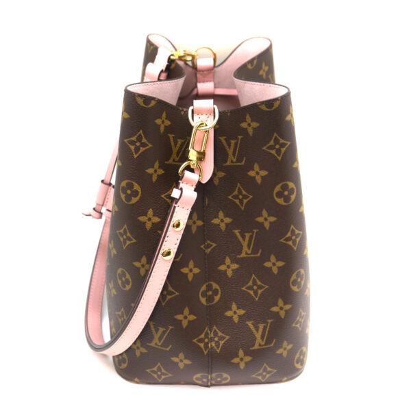 a21 2056 4 Louis Vuitton Neo Noe Shoulder Bag Monogram Canvas Brown Pink