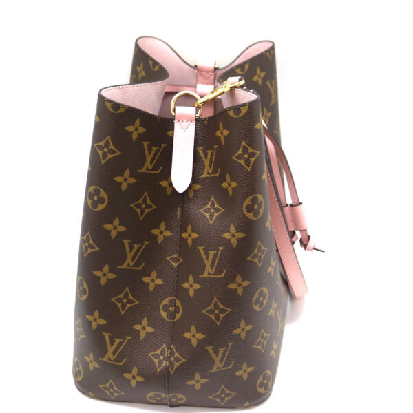 a21 2056 5 Louis Vuitton Neo Noe Shoulder Bag Monogram Canvas Brown Pink