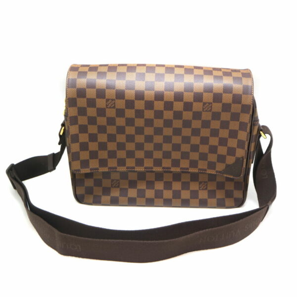 a21 2152 2 Louis Vuitton Shelton MM Shoulder Bag Damier Canvas Ebene Brown