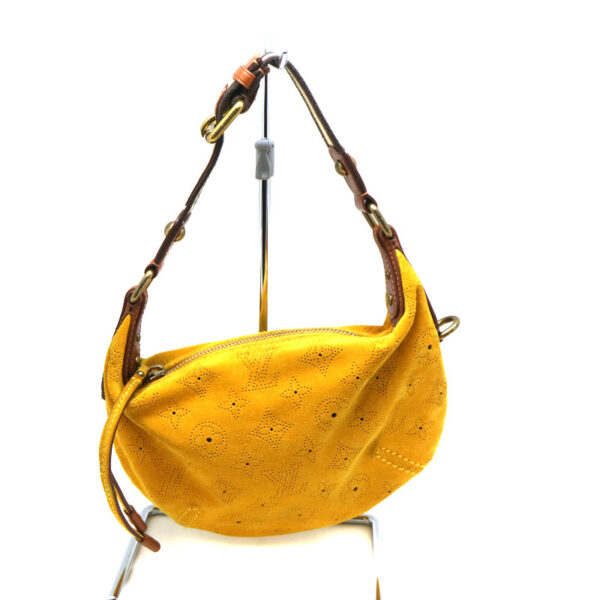 a21 2184 2 Louis Vuitton Onata PM Shoulder Bag Mahina Suede Mustard Yellow