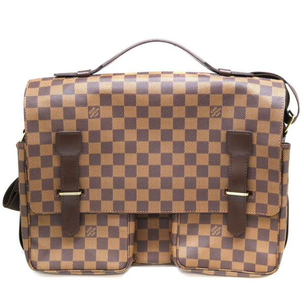 a21 2348 2 Louis Vuitton Broadway Shoulder Bag Damier Canvas Ebene Brown