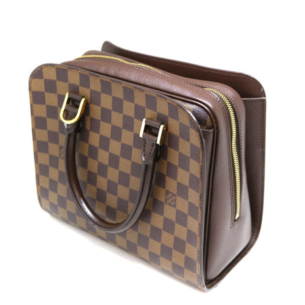 a21 2435 1 Louis Vuitton Triana Handbag Damier Canvas Ebene Brown