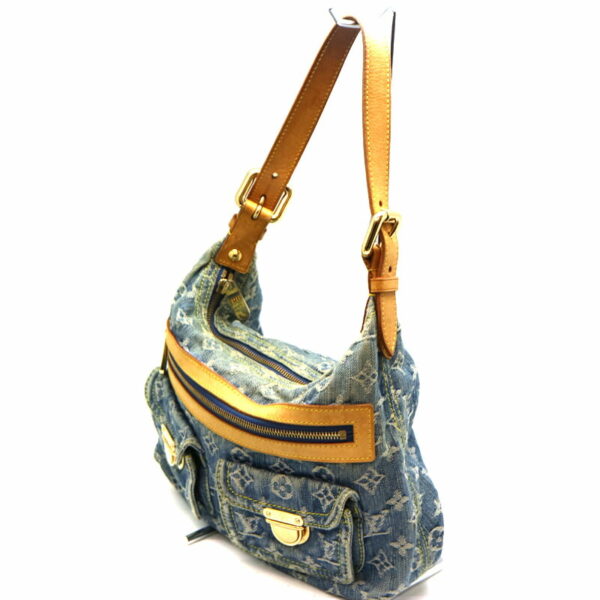 a21 2733 1 Louis Vuitton Baggy PM Handbag Denim Blue