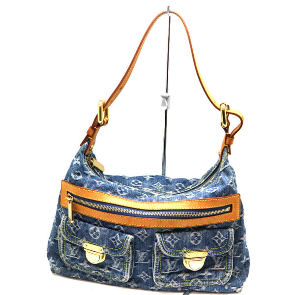 a21 3009 2 Louis Vuitton Baggy PM Handbag Denim Blue