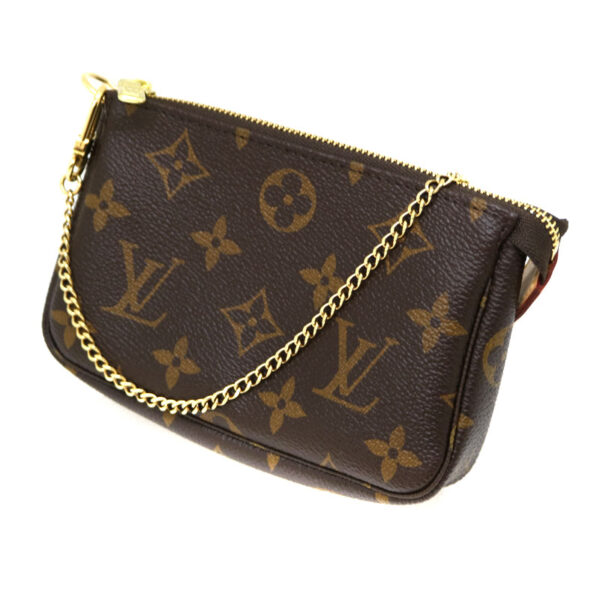 a21 3730 1 Louis Vuitton Mini Pochette Accessories Pouch Monogram Brown