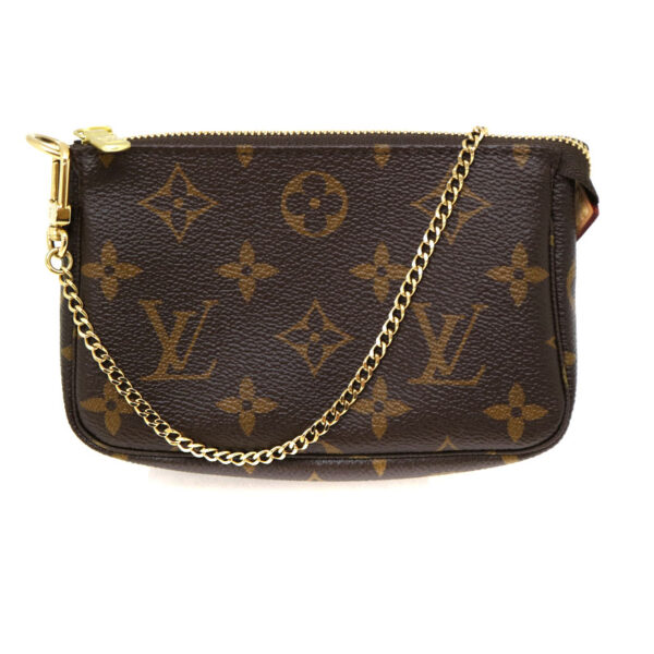 a21 3730 2 Louis Vuitton Mini Pochette Accessories Pouch Monogram Brown