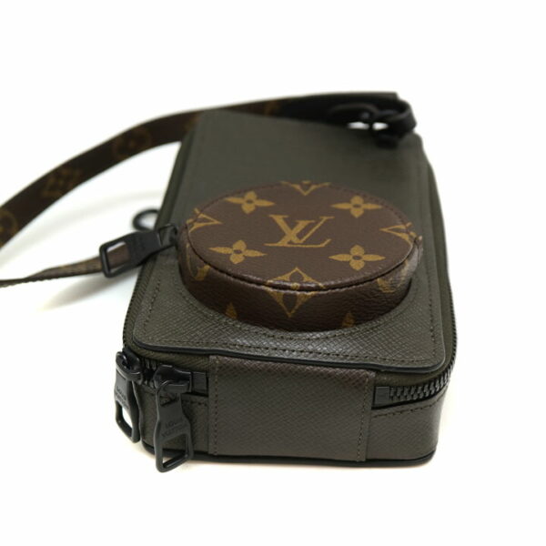 a21 6103 6 Louis Vuitton Phone Box Monogram Taiga Shoulder Bag