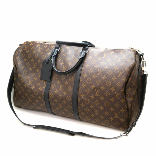 a21 6408 1 Louis Vuitton Keepall Bandouliere 55 Bag Monogram Macassar Brown