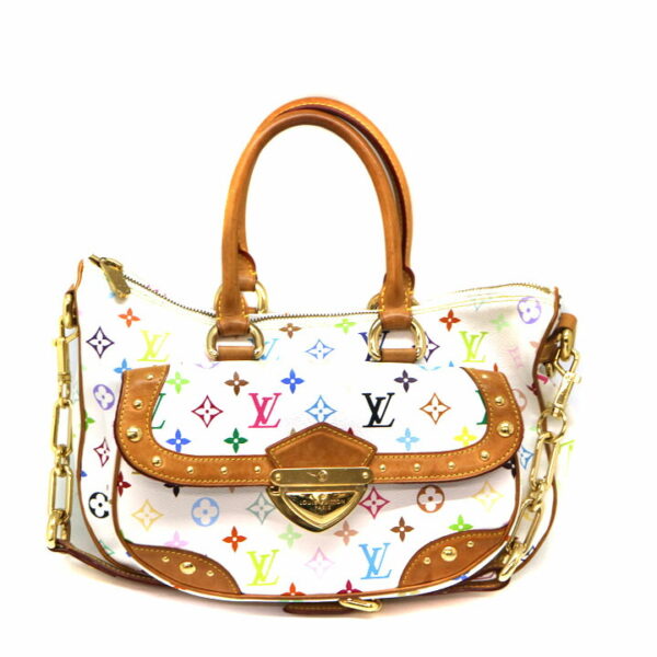 a21 6450 2 Louis Vuitton Rita Handbag Monogram Multicolor White