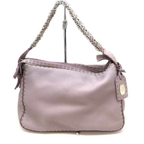 a21 6733 3 Fendi Shoulder Bag Leather Purple