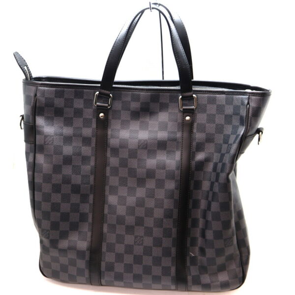 a21 7 3 Louis Vuitton Tadao 2WAY Shoulder Bag Damier Canvas Graphite Black