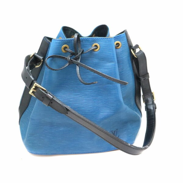 a21 7180 2 Louis Vuitton Petit Noe Shoulder Bag Epi Blue Black