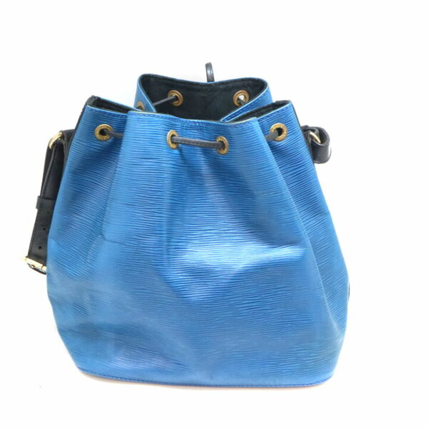 a21 7180 3 Louis Vuitton Petit Noe Shoulder Bag Epi Blue Black