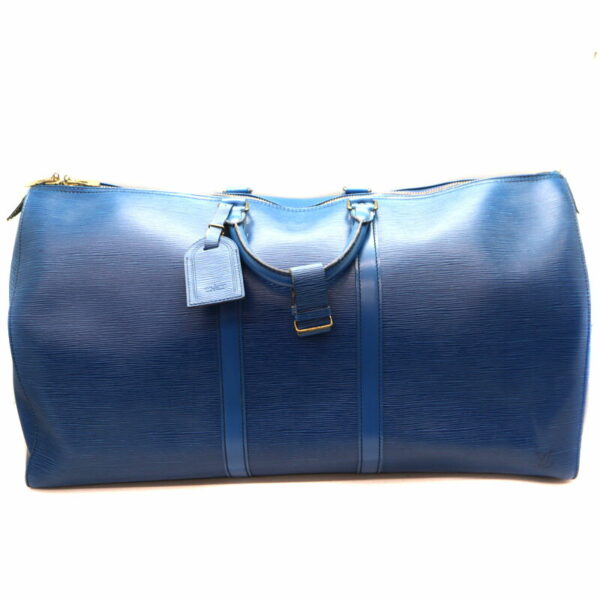 a21 74 1 Louis Vuitton Keepall 55 Travel Bag Epi Blue