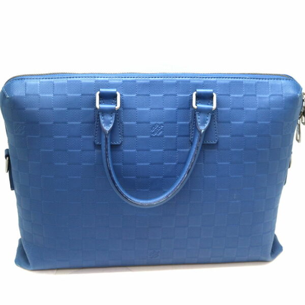 a21 8608 2 Louis Vuitton Porte Documandeur Business Bag Damier Blue