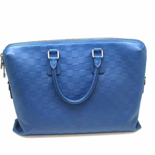 a21 8608 3 Louis Vuitton Porte Documandeur Business Bag Damier Blue