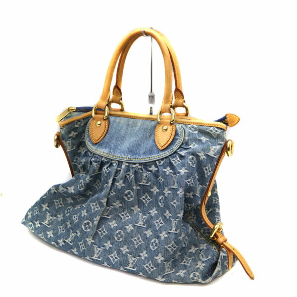 a21 9771 1 Louis Vuitton Neo Cabby MM Handbag Monogram Denim Blue