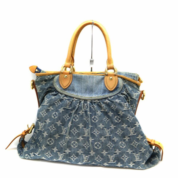 a21 9771 3 Louis Vuitton Neo Cabby MM Handbag Monogram Denim Blue