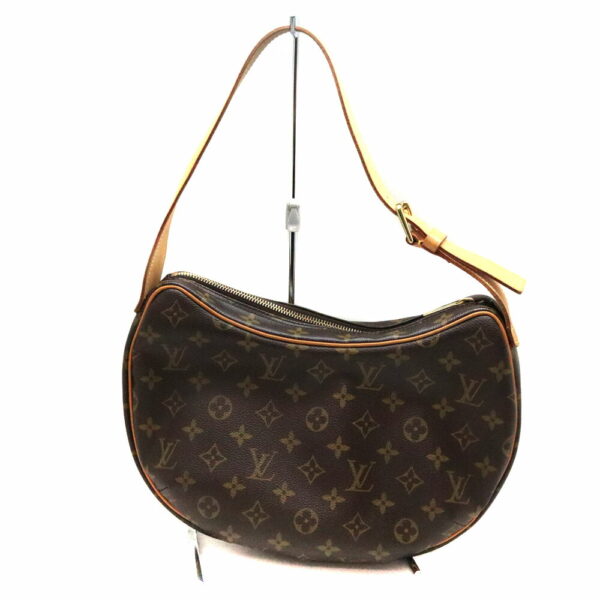 a22 10259 1 Louis Vuitton Croissant MM Handbag Canvas Brown