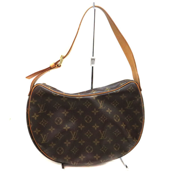 a22 10259 2 Louis Vuitton Croissant MM Handbag Canvas Brown