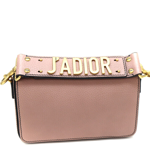 a22 10377 2 Dior JADIOR 2WAY Clutch Bag Leather Pink