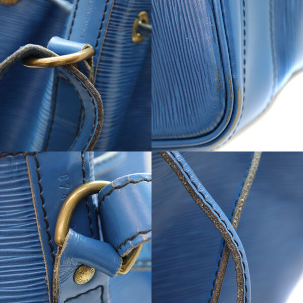 a22 10613 8 Louis Vuitton Noe Shoulder Bag Leather Blue