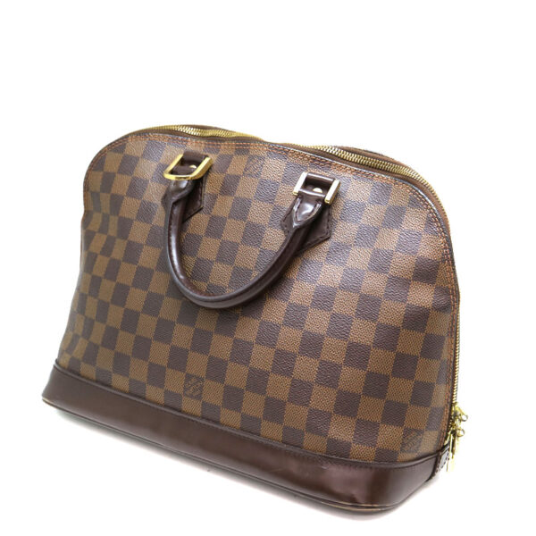 a22 2400 1 Louis Vuitton Alma Handbag Damier Canvas Ebene Brown