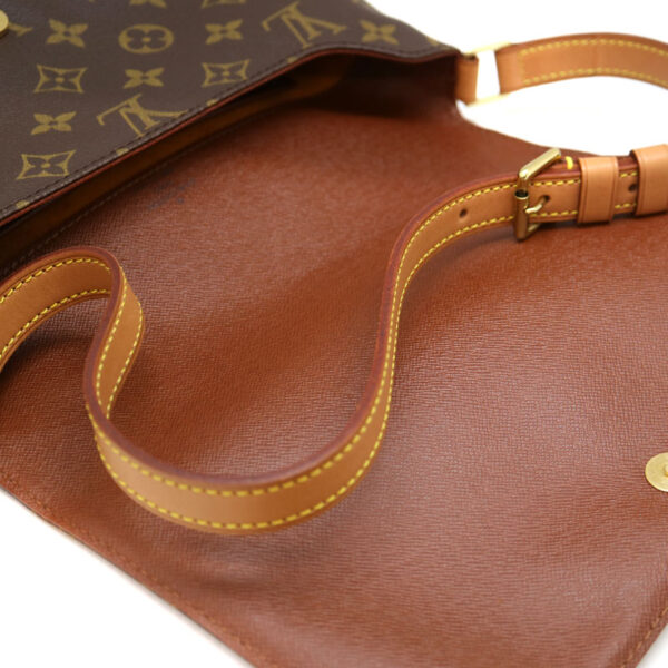 a22 2577 9 Louis Vuitton Musette Tango Short Shoulder Bag Monogram Canvas Brown